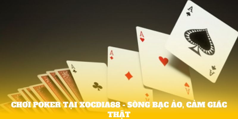 Chơi Poker tại Xocdia88 - sòng bạc ảo, cảm giác thật